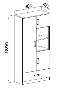 Obrazek Regał NR-3 Trafiko 90 różowy