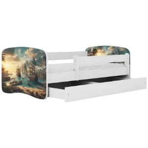 Obrazek Łóżko dziecięce Babydreams+SZ+M biały 70x140 statek