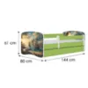 Obrazek Łóżko dziecięce Babydreams+SZ+M zielony 70x140 statek
