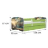 Obrazek Łóżko dziecięce Babydreams+SZ+M zielony 80x160 statek