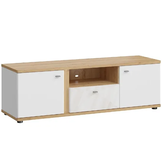 Obrazek Szafka RTV Avila 2D1S AILF01 biały/dąb artisan