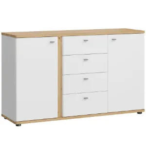 Obrazek Komoda Avila 2D4S AILK01 biały/dąb artisan