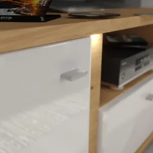 Obrazek Komoda Avila 2D4S AILK01 biały/dąb artisan