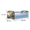 Obrazek Łóżko dziecięce Babydreams+SZ+M niebieski 80x180 statek