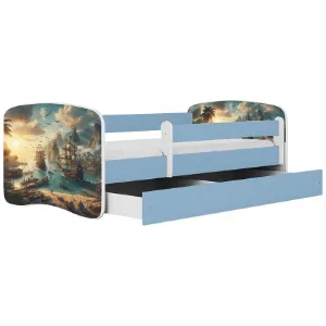 Obrazek Łóżko dziecięce Babydreams+SZ+M niebieski 80x180 statek