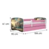 Obrazek Łóżko dziecięce Babydreams+SZ+M różowy 80x180 statek