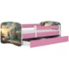 Obrazek Łóżko dziecięce Babydreams+SZ+M różowy 80x180 statek