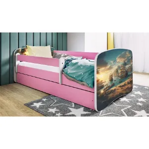 Obrazek Łóżko dziecięce Babydreams+SZ+M różowy 80x180 statek