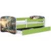 Obrazek Łóżko dziecięce Babydreams+SZ+M zielony 80x180 statek