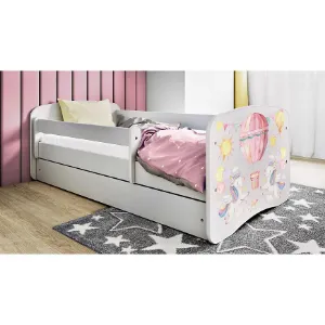 Obrazek Łóżko dziecięce Babydreams+SZ+M biały 70x140 balonik