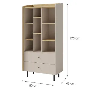 Obrazek Witryna Alessio AE6 2S Beż /Dąb