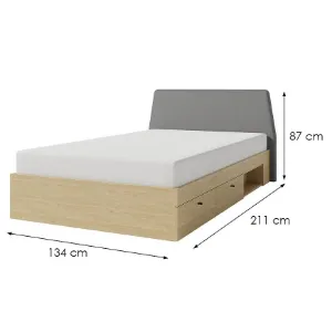 Obrazek Łóżko Alessio AE13  120 Dąb