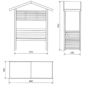 Obrazek Pergola z ławką Aston