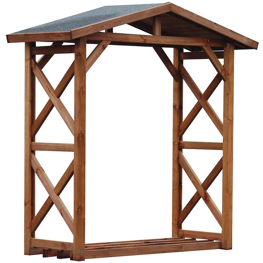 Stojak na drewno kominkowe z krzyżem