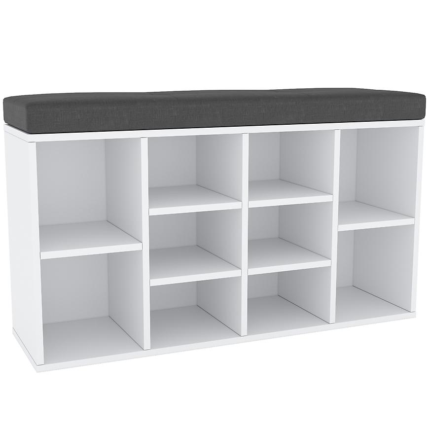 Szafka na buty z siedziskiem biały/grafit 54.5X104X30 3