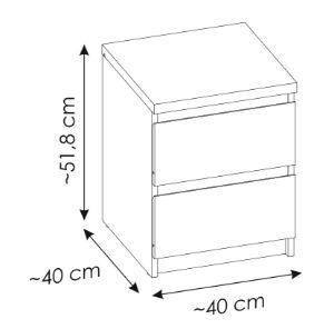Obrazek Szafka nocna Fribo 2S FRIK05 dąb ribbeck złoty
