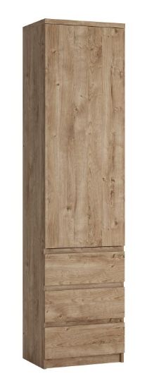 Obrazek Bieliźniarka jednodrzwiowa z szufladami Fribo FRIS01 dąb ribbeck złoty