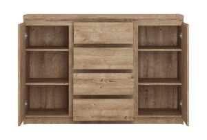 Obrazek Komoda dwudrzwiowa z szufladami Fribo FRIK03 dąb ribbeck złoty