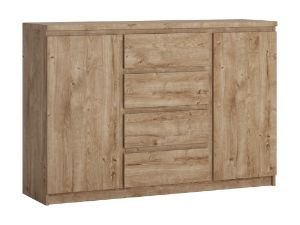 Obrazek Komoda dwudrzwiowa z szufladami Fribo FRIK03 dąb ribbeck złoty