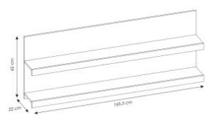 Obrazek Półka wisząca Fribo FRIP01 dąb ribbeck złoty