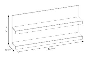 Obrazek Półka wisząca Fribo FRIP02 dąb ribbeck złoty