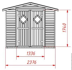 Obrazek Domek ogrodowy Caro 238x240x216 cm