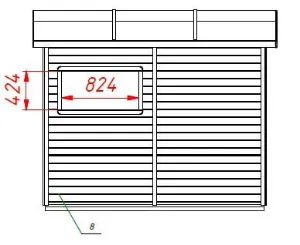 Obrazek Domek ogrodowy Caro 238x240x216 cm