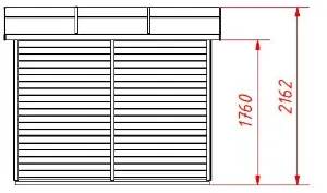 Obrazek Domek ogrodowy Caro 238x240x216 cm