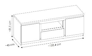 Obrazek Komoda RTV dwudrzwiowa z szufladą Fribo FRIF02 dąb ribbeck złoty
