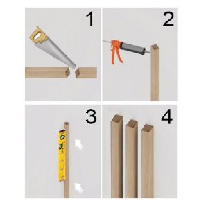 Obrazek Lamele ścienne 3D dąb wotan 30x38x2750m