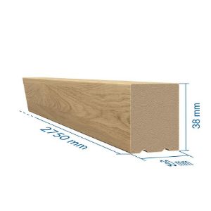 Obrazek Lamele ścienne 3D dąb naturalny 30x38x2750mm