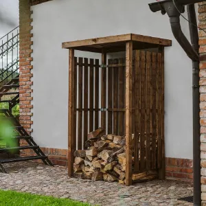 Obrazek Drewutnia 130x80x212 cm brąz