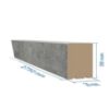 Obrazek Lamele ścienne 3D Loft Beton 30x38x2750mm