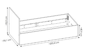 Obrazek Łóżko Pozzi 90x200 cm POZZ01