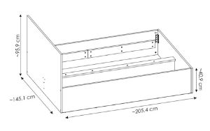 Obrazek Łóżko Pozzi 140x200 cm POZZ03