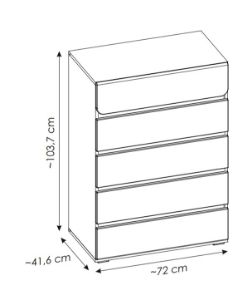 Obrazek Komoda z szufladami Flexi 5S FLXK02