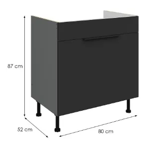 Obrazek Szafka Kuchenna Aria-Bl/Ant Anti Fingerprint 80zl 1s Bb