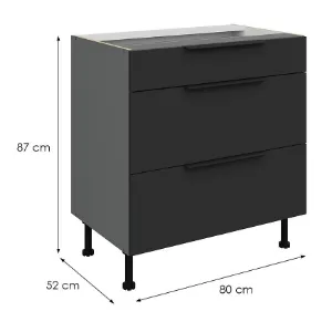 Obrazek Szafka Kuchenna Aria-Bl/Ant Anti Fingerprint 80d 3s Bb