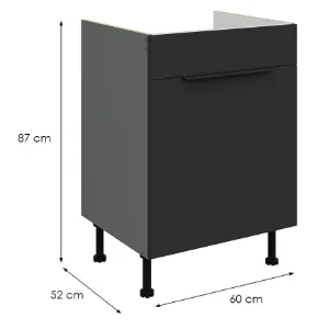 Obrazek Szafka Kuchenna Aria-Bl/Ant Anti Fingerprint 60zl 1s Bb