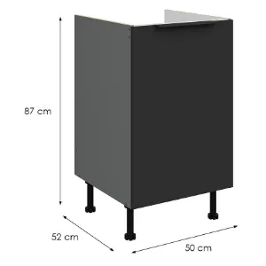 Obrazek Szafka Kuchenna Aria-Bl/Ant Anti Fingerprint 50zl 1f Bb
