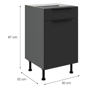 Obrazek Szafka Kuchenna Aria-Bl/Ant Anti Fingerprint 50d 1f 1s Bb