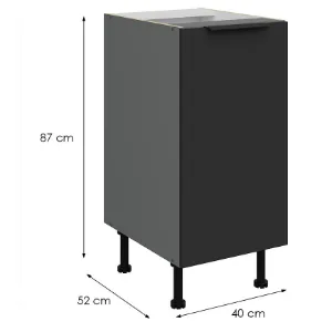 Obrazek Szafka Kuchenna Aria-Bl/Ant Anti Fingerprint 40d 1f Bb
