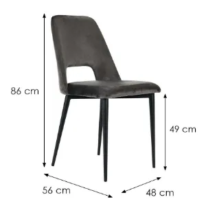 Obrazek Krzesło Della szare