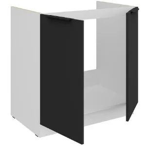 Obrazek Szafka Kuchenna Aria-Bl/Wh Anti Fingerprint 80zl 2f Bb