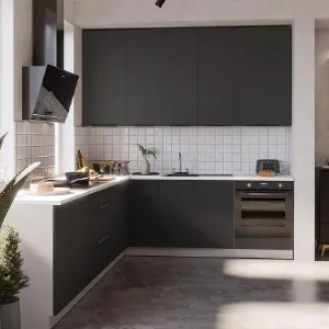 Obrazek Szafka Kuchenna Aria-Bl/Wh Anti Fingerprint 80zl 2f Bb