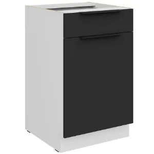 Obrazek Szafka Kuchenna Aria-Bl/Wh Anti Fingerprint 50d 1f 1s Bb