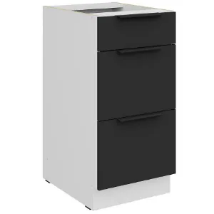 Obrazek Szafka Kuchenna Aria-Bl/Wh Anti Fingerprint 40d 3s Bb