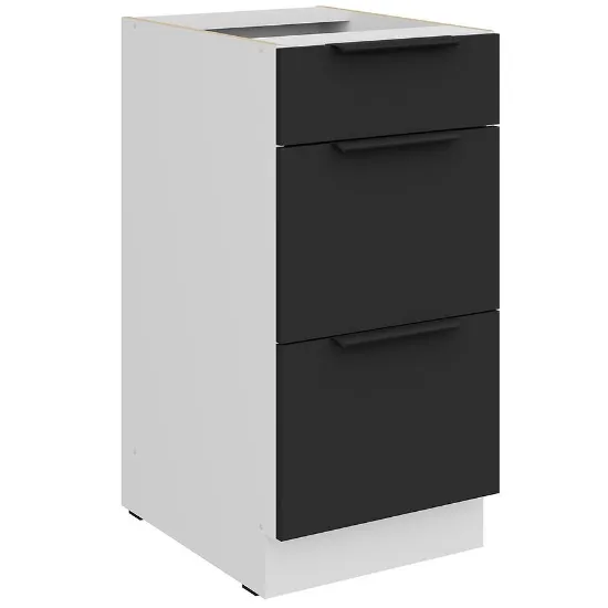 Obrazek Szafka Kuchenna Aria-Bl/Wh Anti Fingerprint 40d 3s Bb