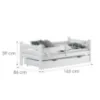 Obrazek Łóżko Carmen 80x160 Białe
