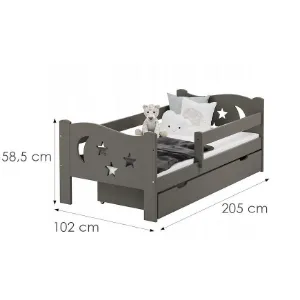 Obrazek Łóżko Mikołaj 80/160 Mat Szary